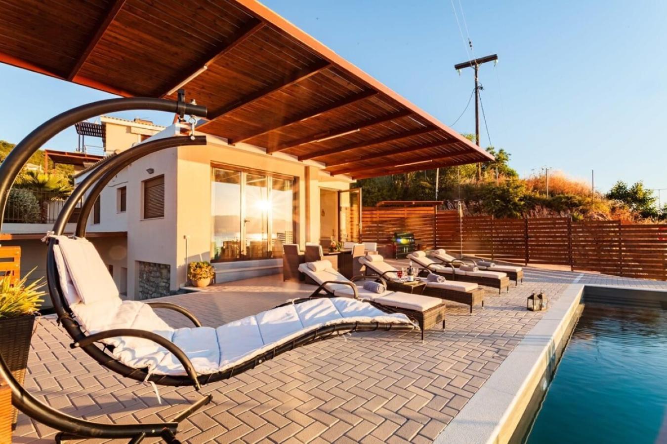 Seaside Summer Bliss - Aurora Luxury Pool Paradise Петалидион Экстерьер фото